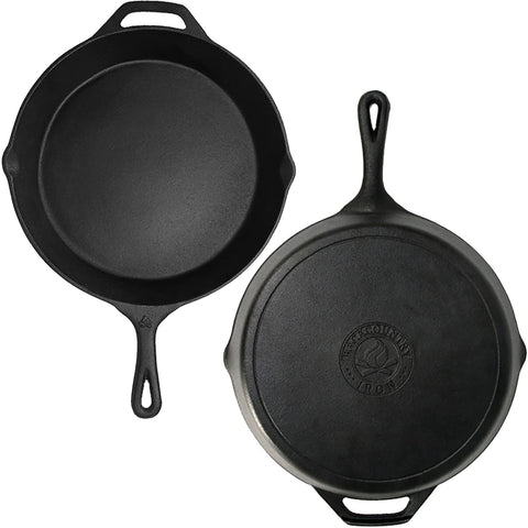 Backcountry Iron skillet handle with protective mitt emphasizes safe, comfortable handling