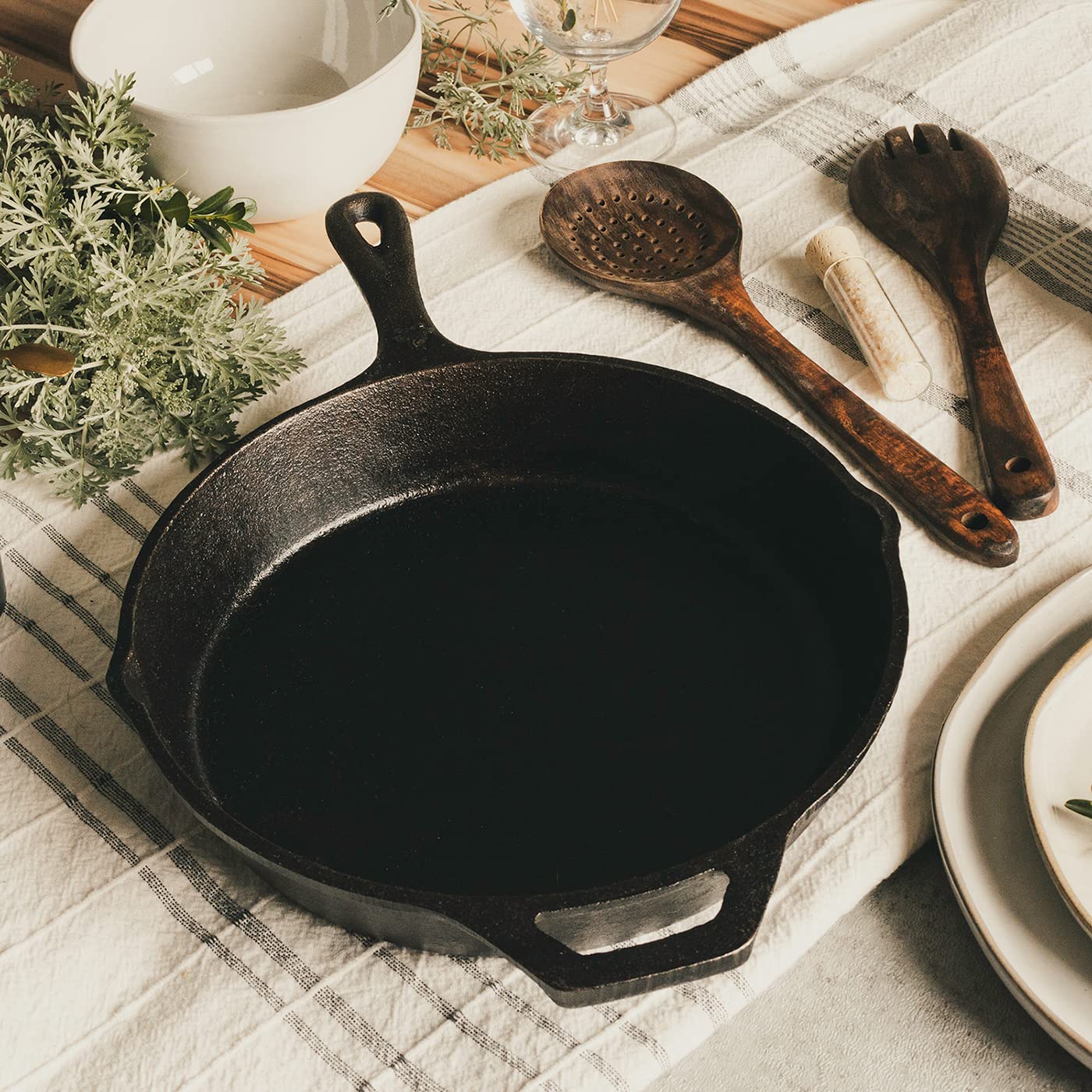 Backcountry Iron skillet in oven baking setup demonstrates versatile use beyond stovetops