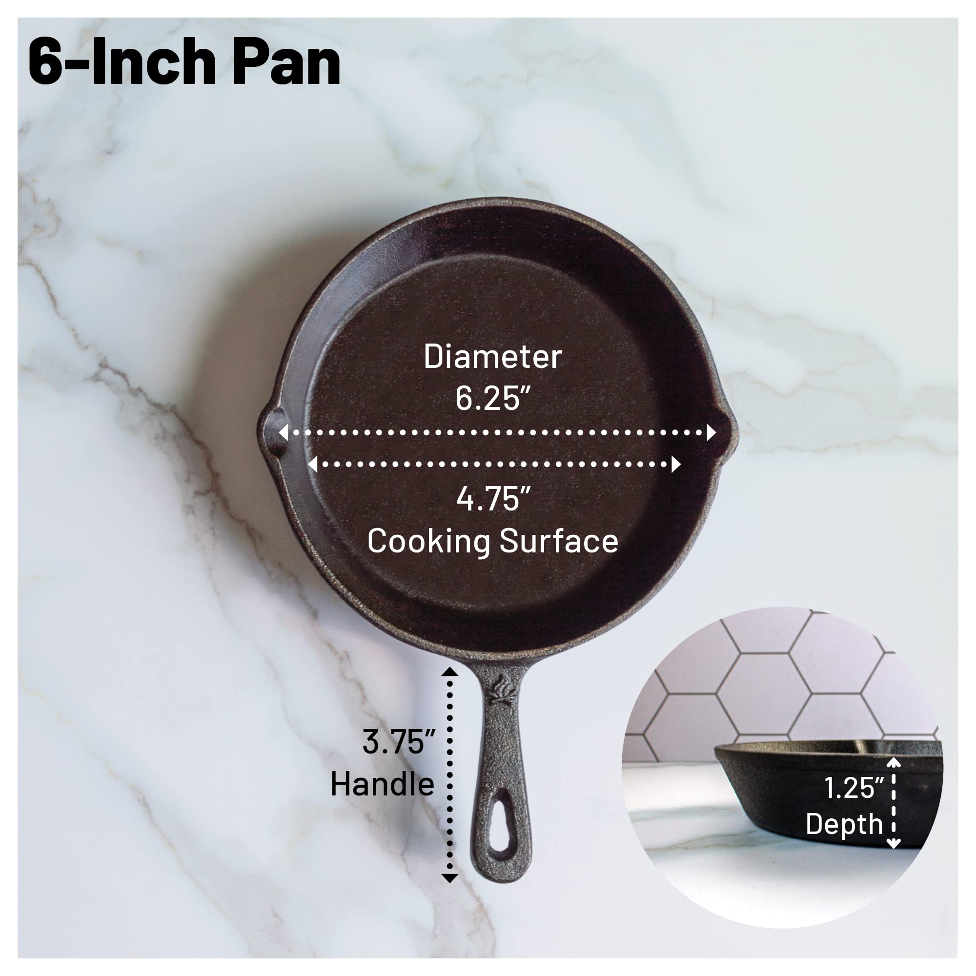 Backcountry Iron skillet compatible with oven, grill, and induction for versatile cooking.