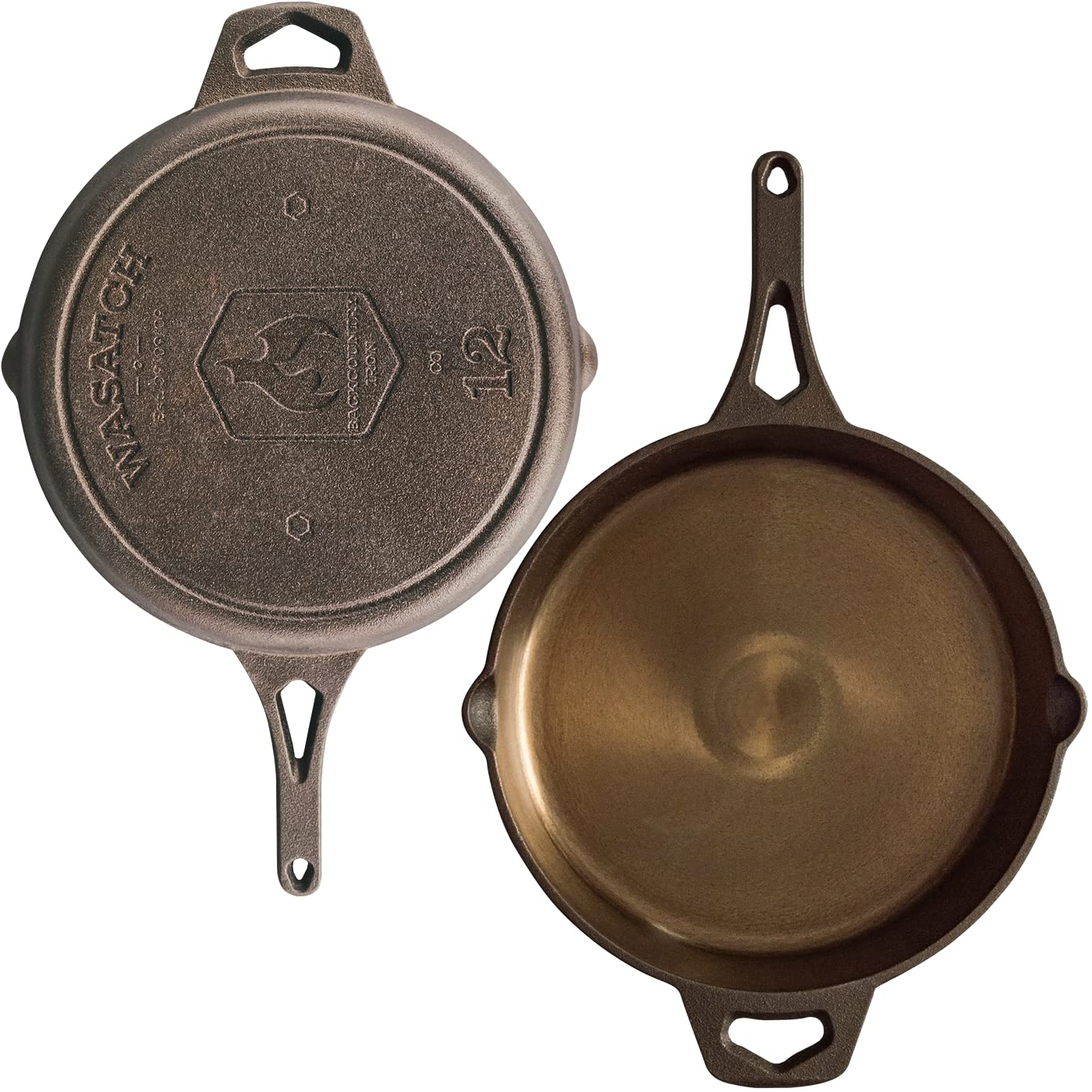 Backcountry Iron Wasatch skillet is oven safe and induction compatible for versatile cooking.