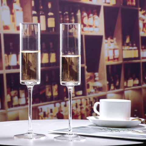 BACLIFE champagne flutes 6.5 oz size ready for serving