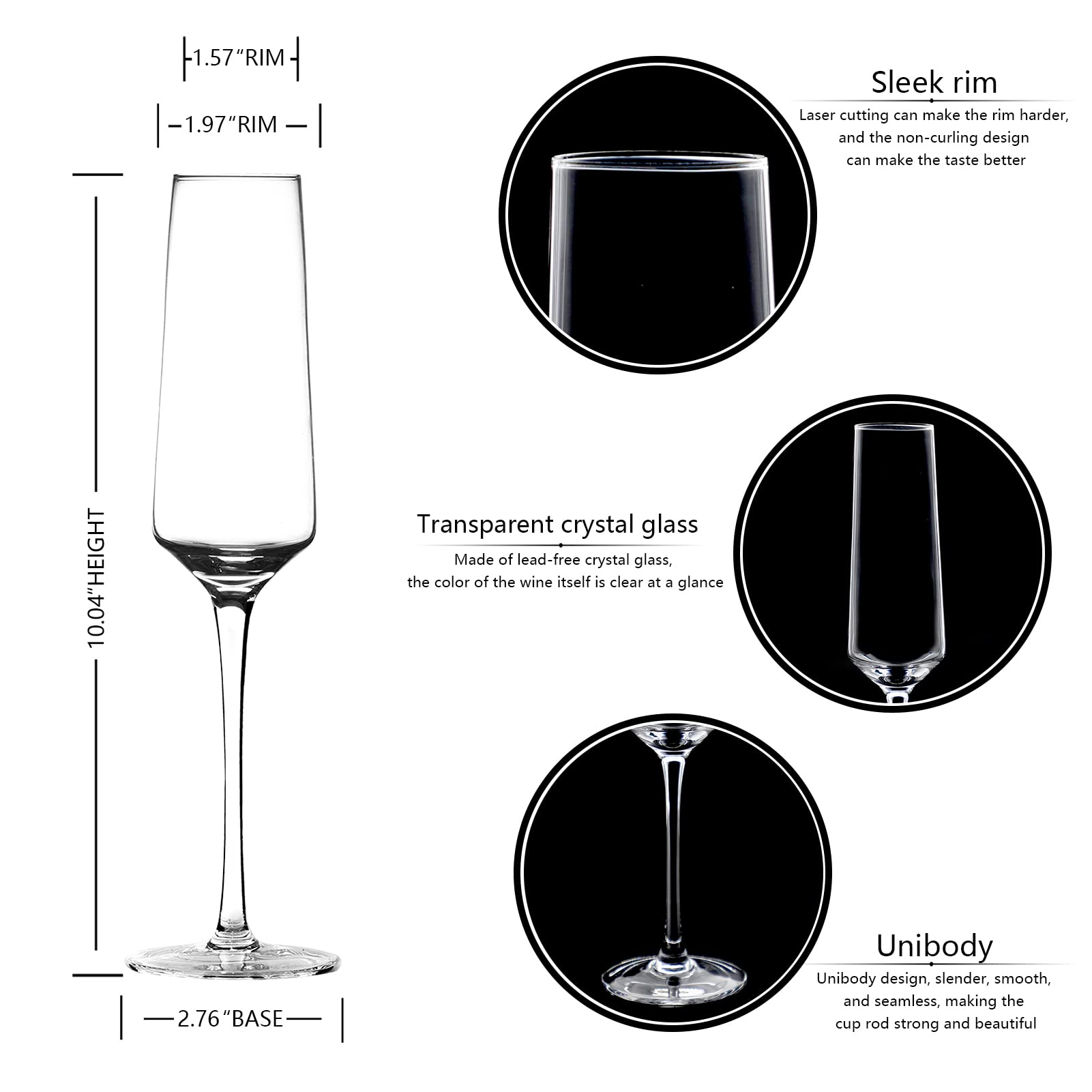 BACLIFE clear leadless crystal delivers true wine color and clarity