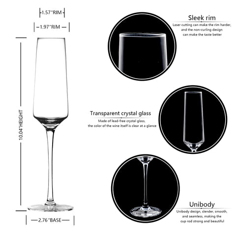 BACLIFE clear leadless crystal delivers true wine color and clarity