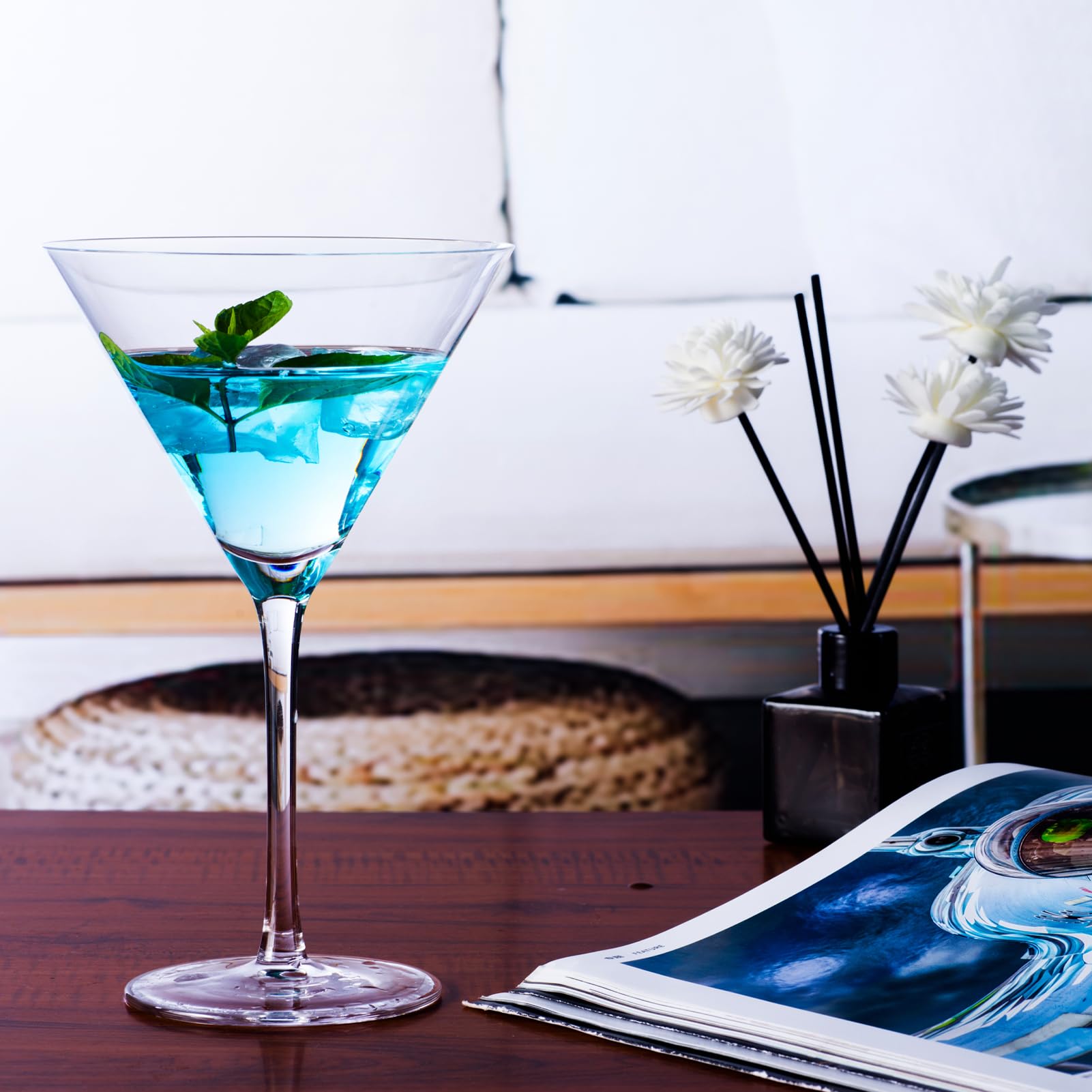 BACLIFE crystal-martini-glasses add a touch of theater to at-home hosting.