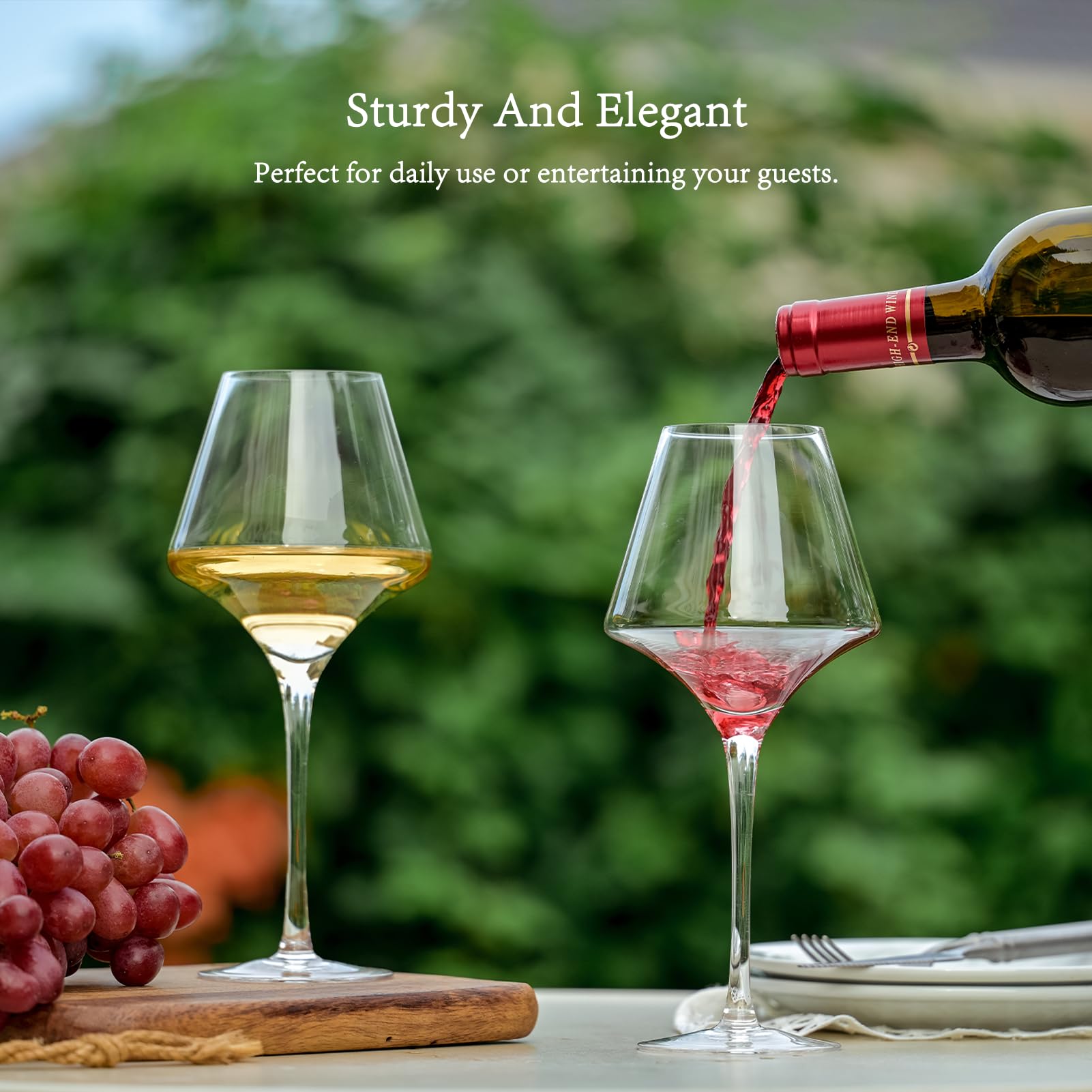 BACLIFE gift-ready wine glass set—perfect for weddings, anniversaries, and holidays.