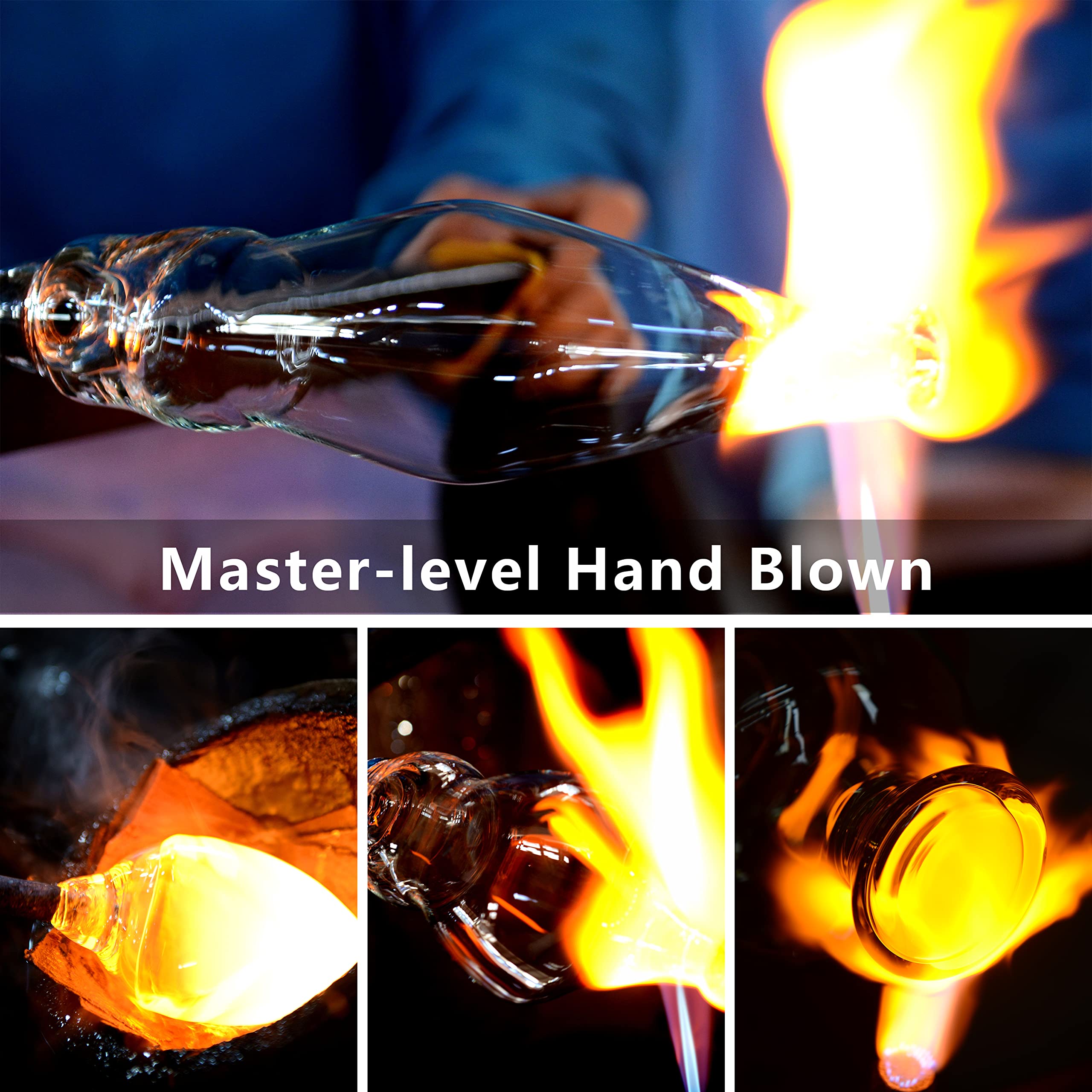 BACLIFE handblown-crystal-martini-glasses provide a delicate, elegant sipping experience.