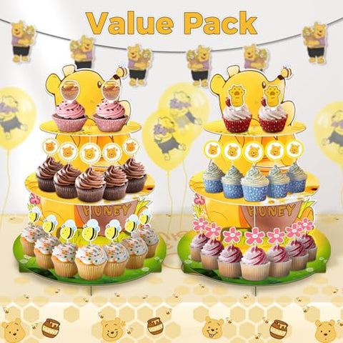 BACUTHY Winnie bear tail toppers add charming focal points to the dessert table