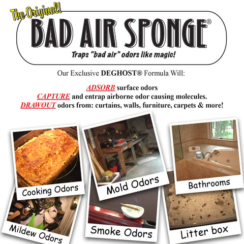 Bad Air Sponge in use in a room ready for odor remediation