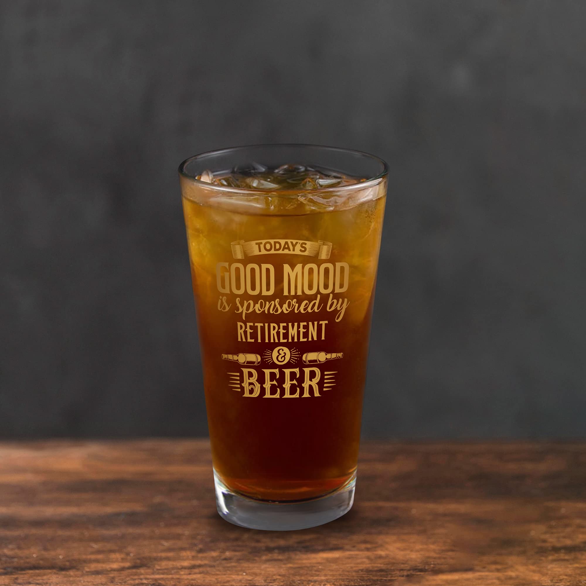 Bad Bananas retirement glass is gift-ready with premium packaging.