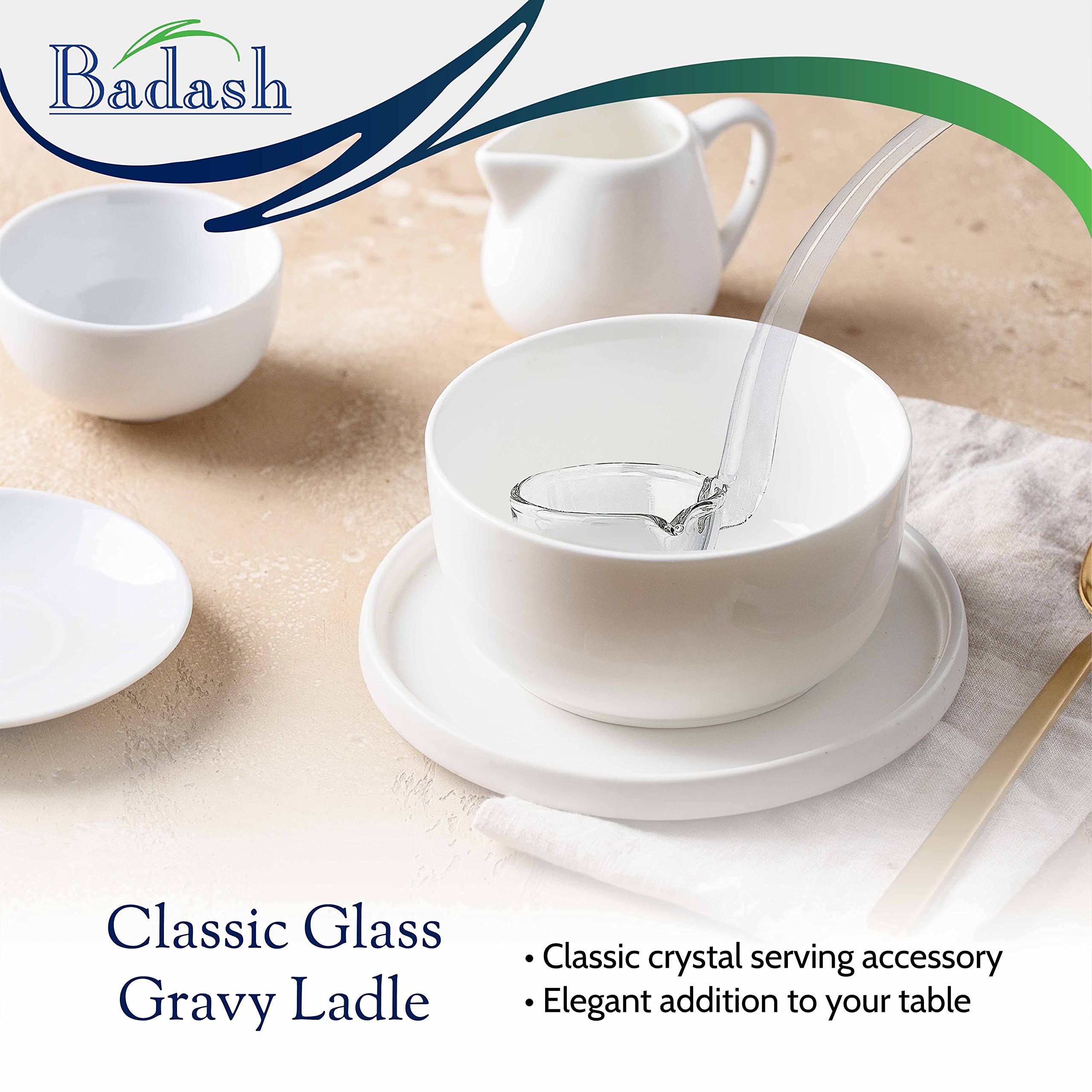 Badash lead-free crystal clarity under warm dining room light