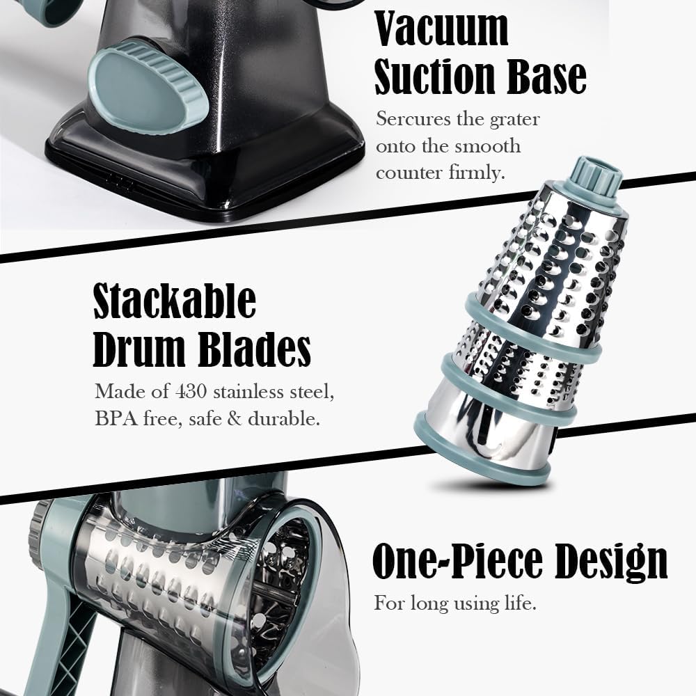 Badelite cheese grater dishwasher-safe parts for quick cleanup.