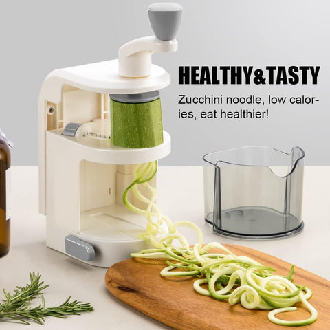 Badelite spiralizer features a strong suction base for stable, hands-free use.