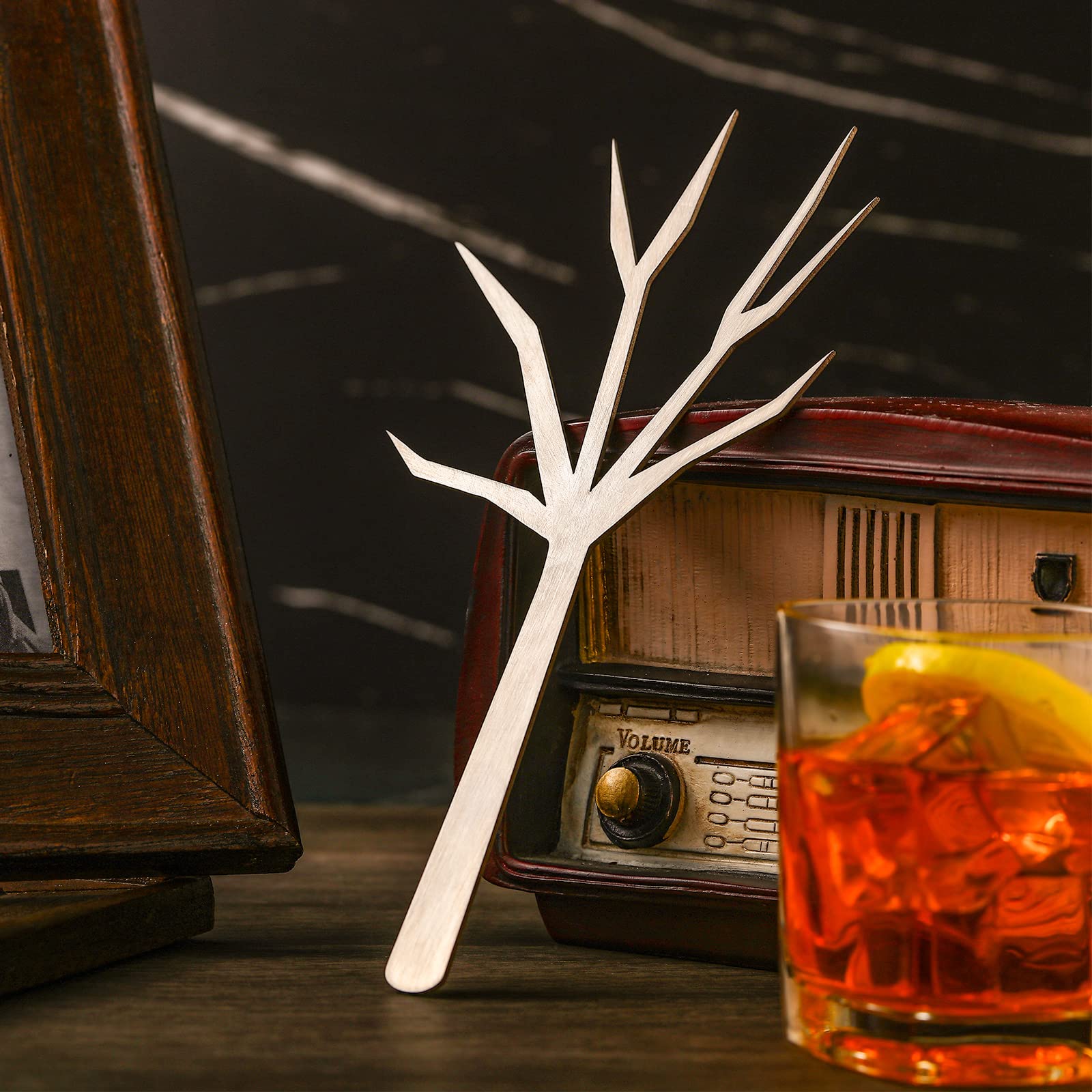 Baderke bartender gift cocktail tree branch elevates presentation and creativity