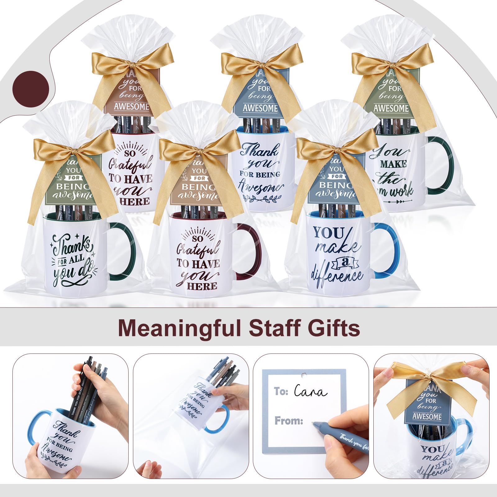Baderke golden ribbons adding festive finishes to gifts.