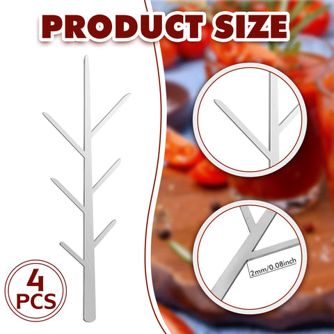 Baderke stainless steel cocktail picks with tree garnish design for durability
