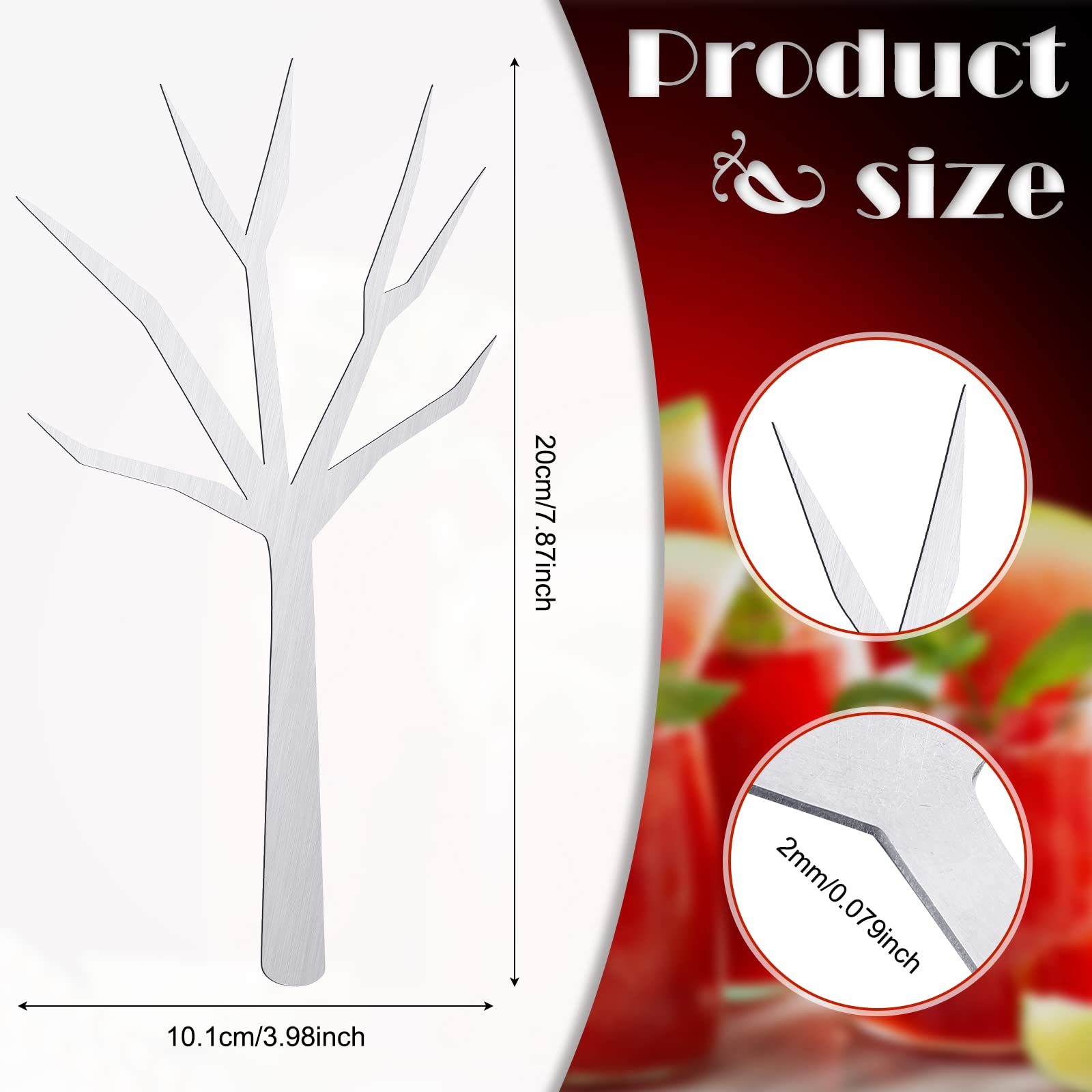 Baderke stainless steel cocktail tree holder shows durable, odorless construction for long-lasting use