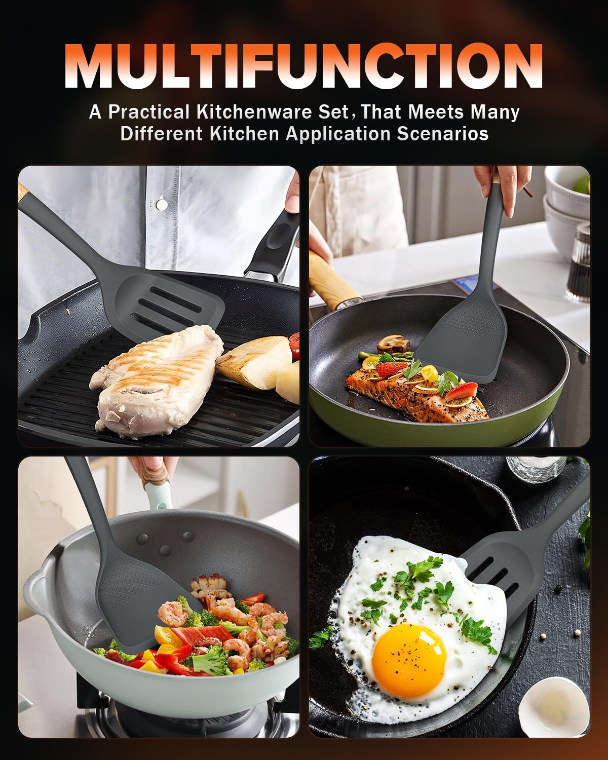 Badiano BPA-free silicone protects nonstick cookware from scratches.