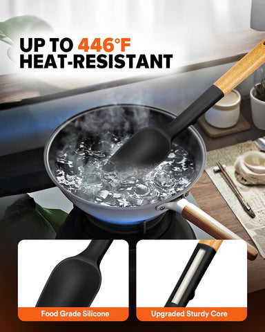 Badiano BPA-free matte silicone for safe heat resistance in cooking tasks.