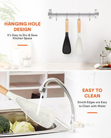 Badiano 11.4-inch spoon length provides reach for mixing.
