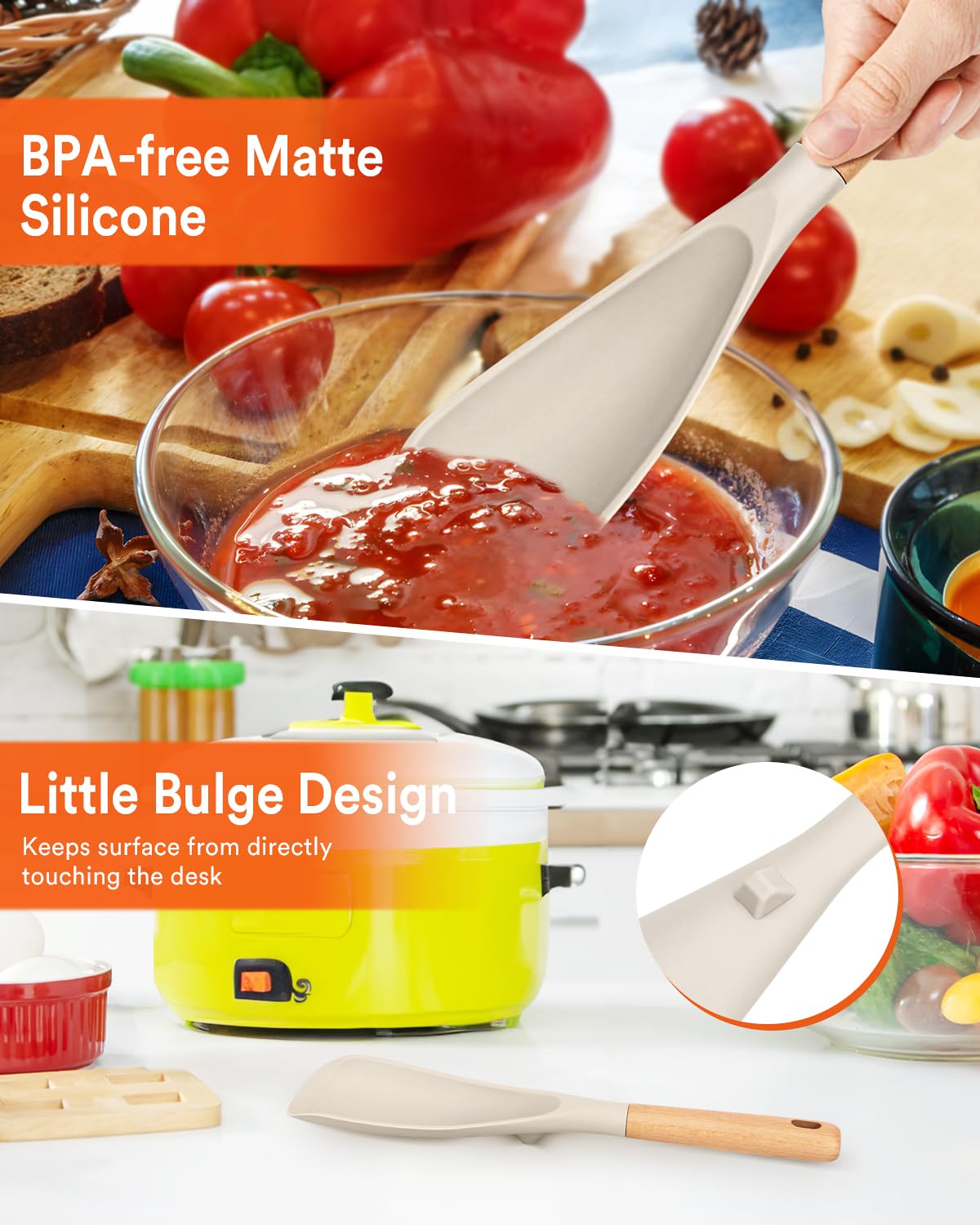 Badiano cooking spoon BPA-free silicone supports safe food preparation