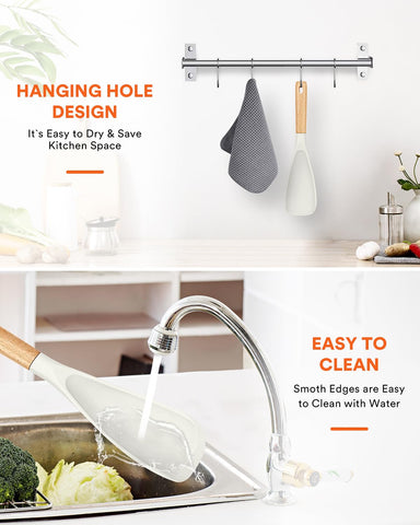 Badiano 11.4 inch spoon ideal for mixing, scooping, and scraping in deep pots