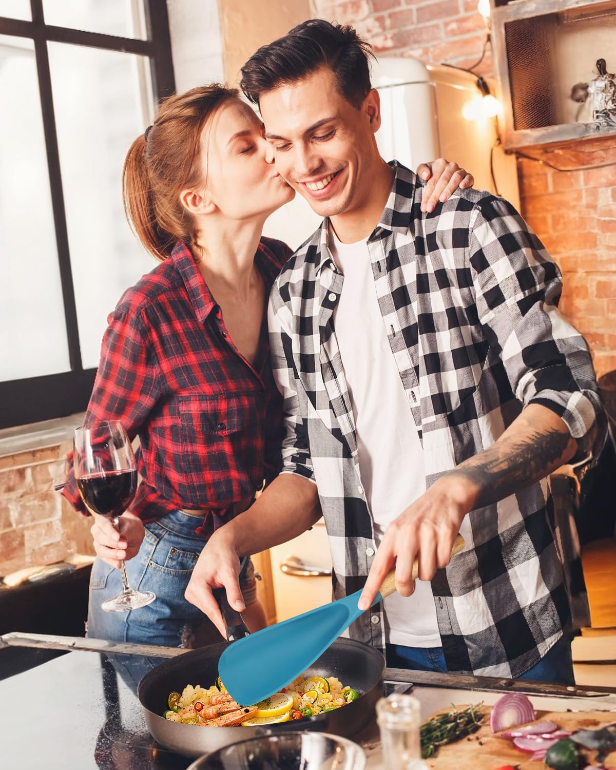 Badiano silicone spoon is gentle on nonstick pots and pans.