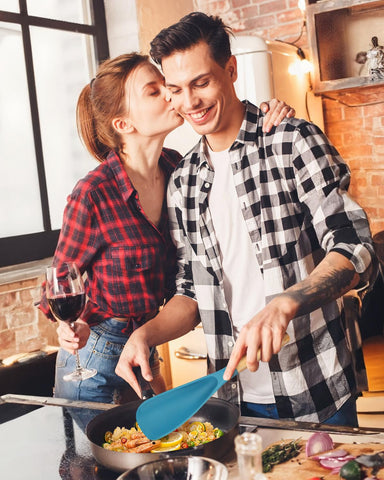 Badiano silicone spoon is gentle on nonstick pots and pans.