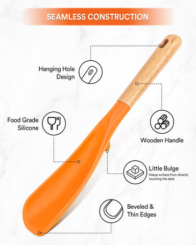 Badiano cooking spoon ergonomic design offers precise control during cooking.