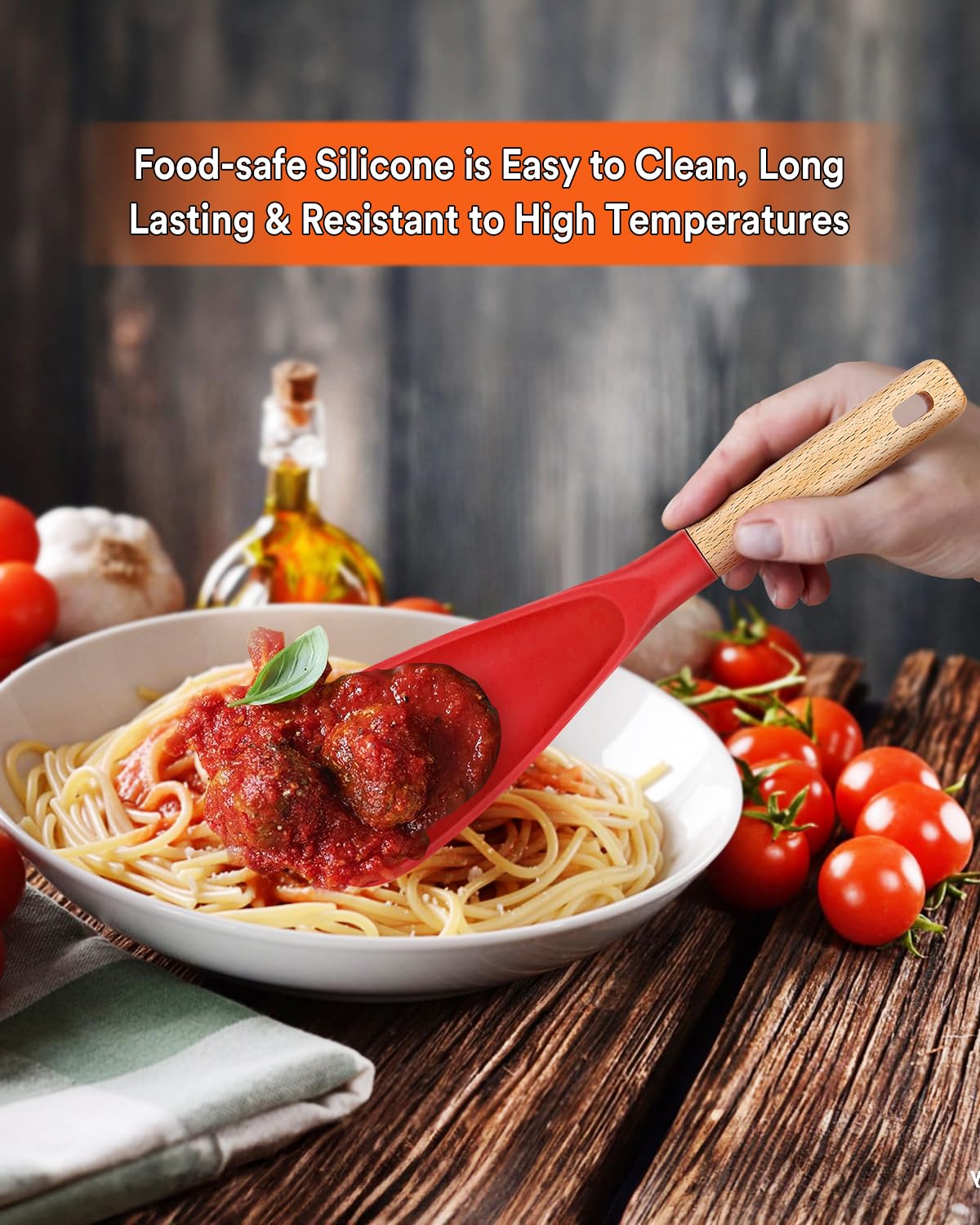 Badiano cooking spoon BPA-free silicone safe for nonstick cookware