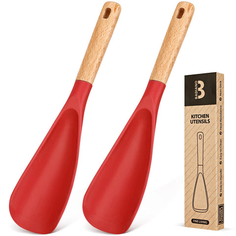 Badiano cooking spoon with heat resistant silicone for high heat stirring
