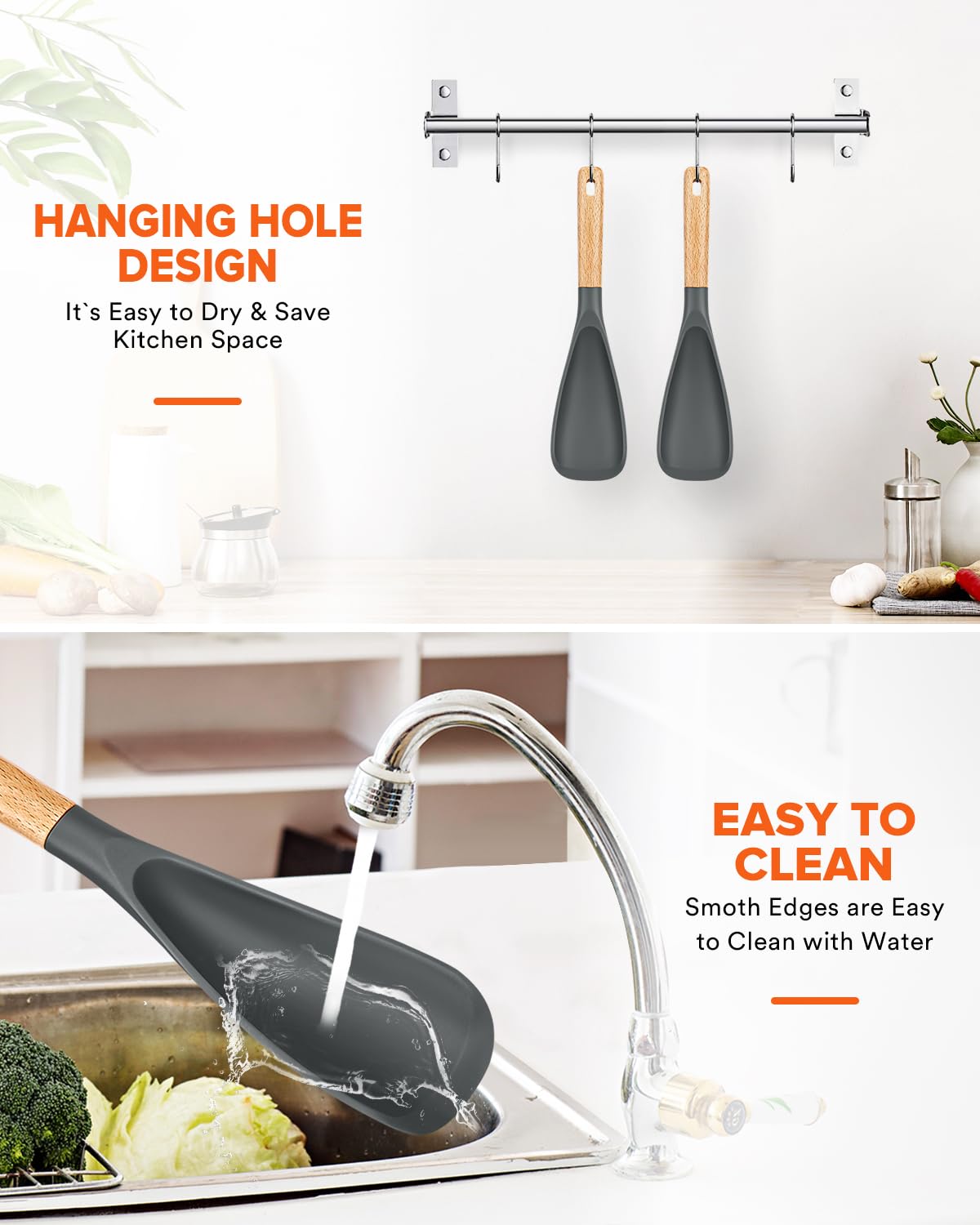 Badiano 2 pack spoon set ideal for stirring, scooping, and serving