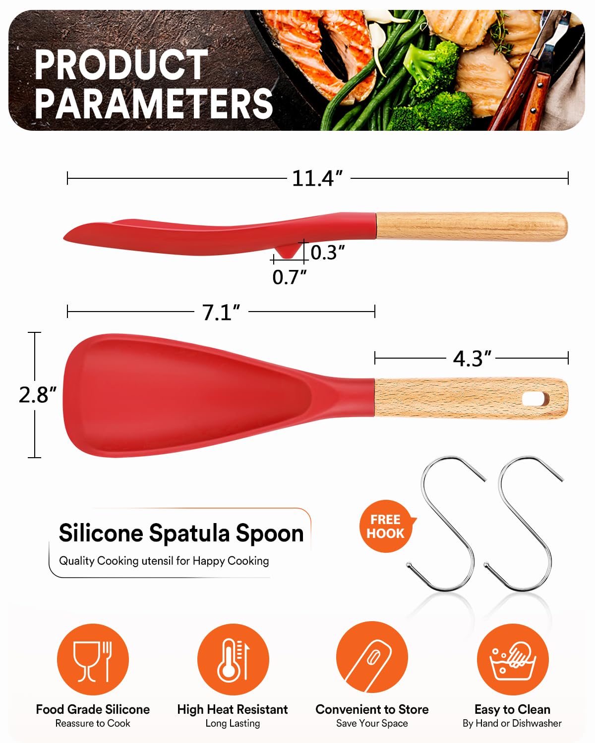 Badiano spoon shows wooden handle and ergonomic grip