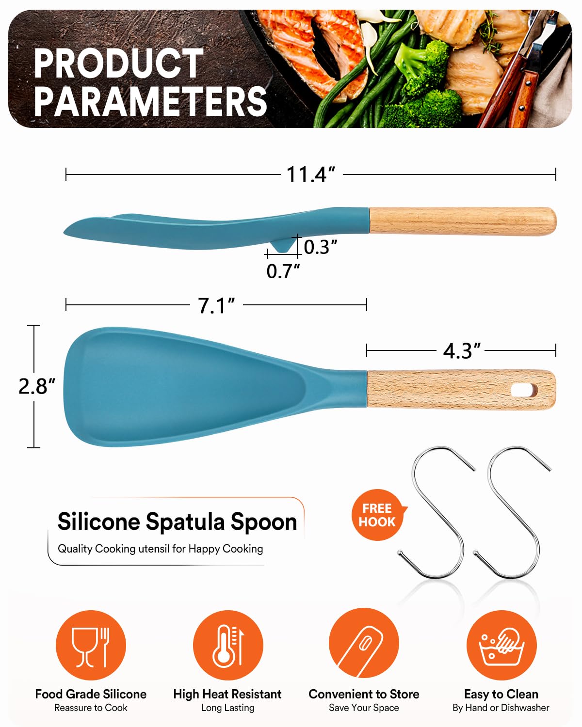 Badiano wooden-handle ergonomic grip supports comfortable stirring.