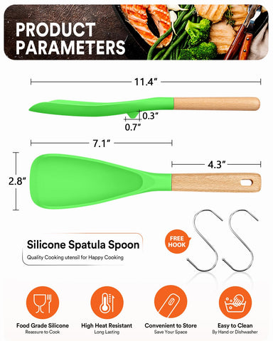 Badiano cooking spoon with wooden handle offers an ergonomic grip for extended prep.