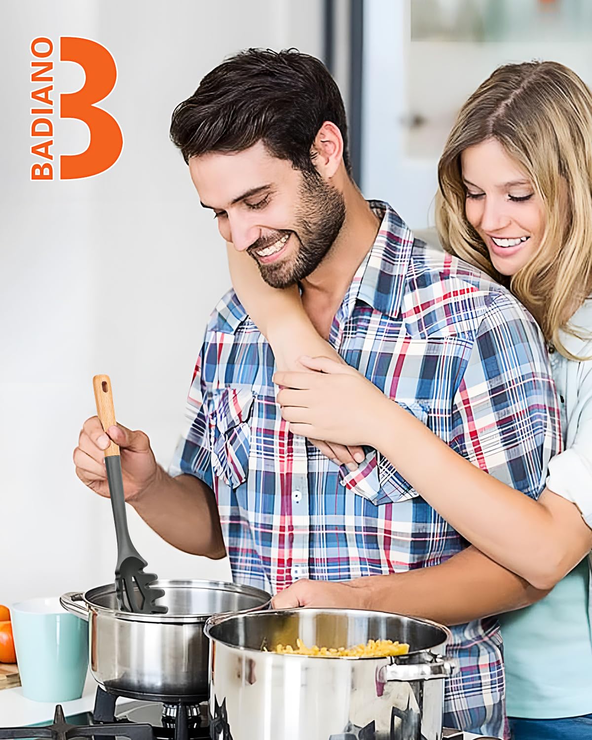 Badiano pasta fork easy-to-clean design after use
