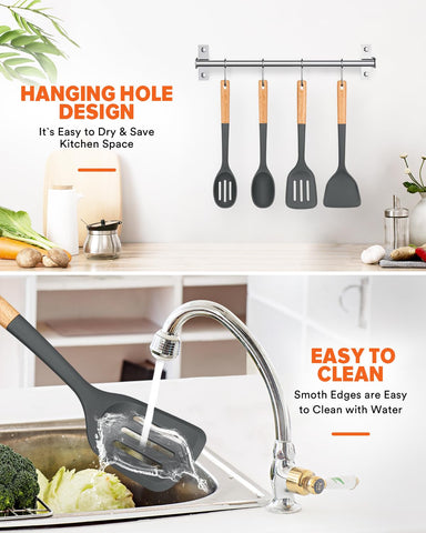 Badiano utensils hanging hole design for easy drying and storage