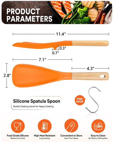 Badiano silicone spoon demonstrates heat resistance for high temperature cooking.