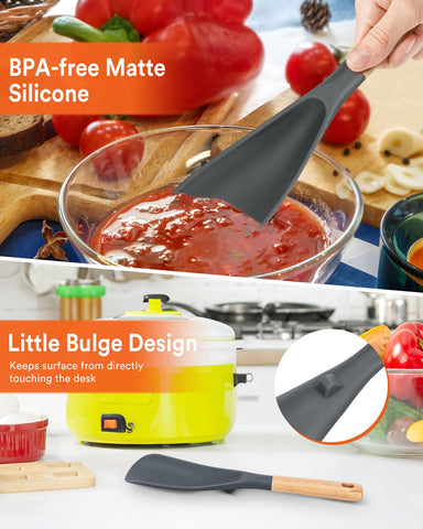 Badiano silicone spoon matte finish for easy cleaning in the kitchen