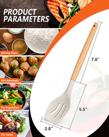 Badiano heat-resistant silicone spoons withstand high heat for safe stirring.