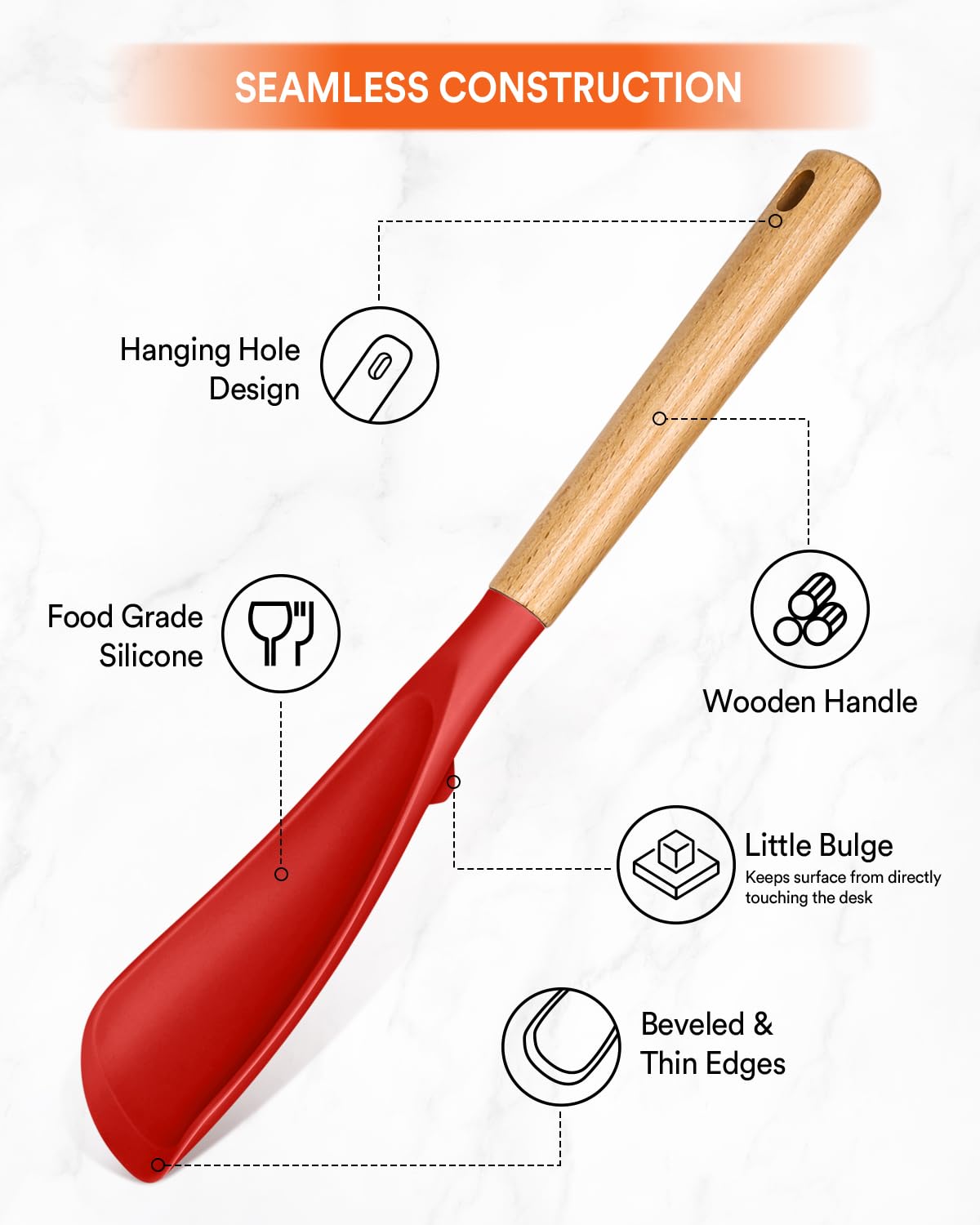 Badiano silicone edge is nonstick friendly and protects cookware