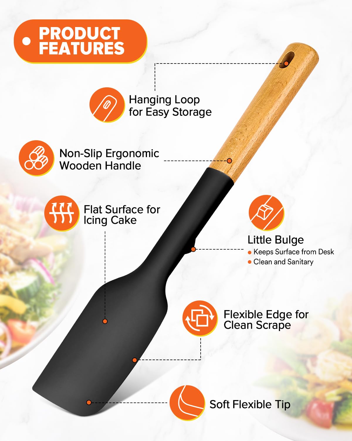 Badiano wooden handle ergonomic design for comfortable cooking control.