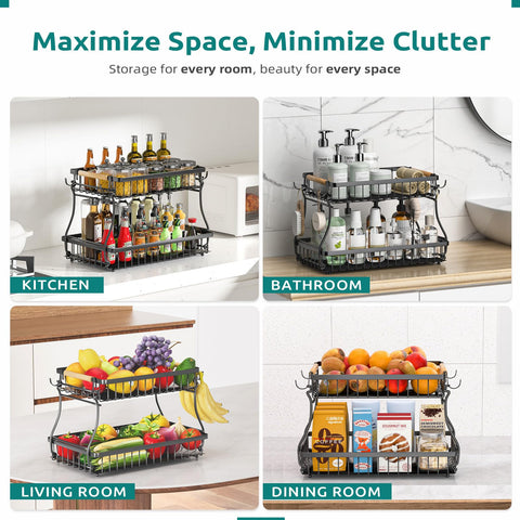 Baecel spacious storage fits fruit, vegetables, bread, snacks, and more on demand.