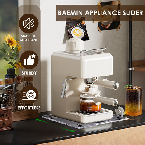 Under-cabinet use with Baemin acrylic tray keeps counters organized during prep.