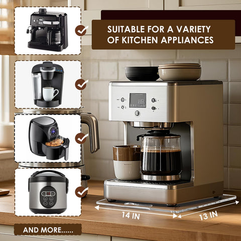 Baemin coffee maker slider tray on counter supports easy access to brewers.