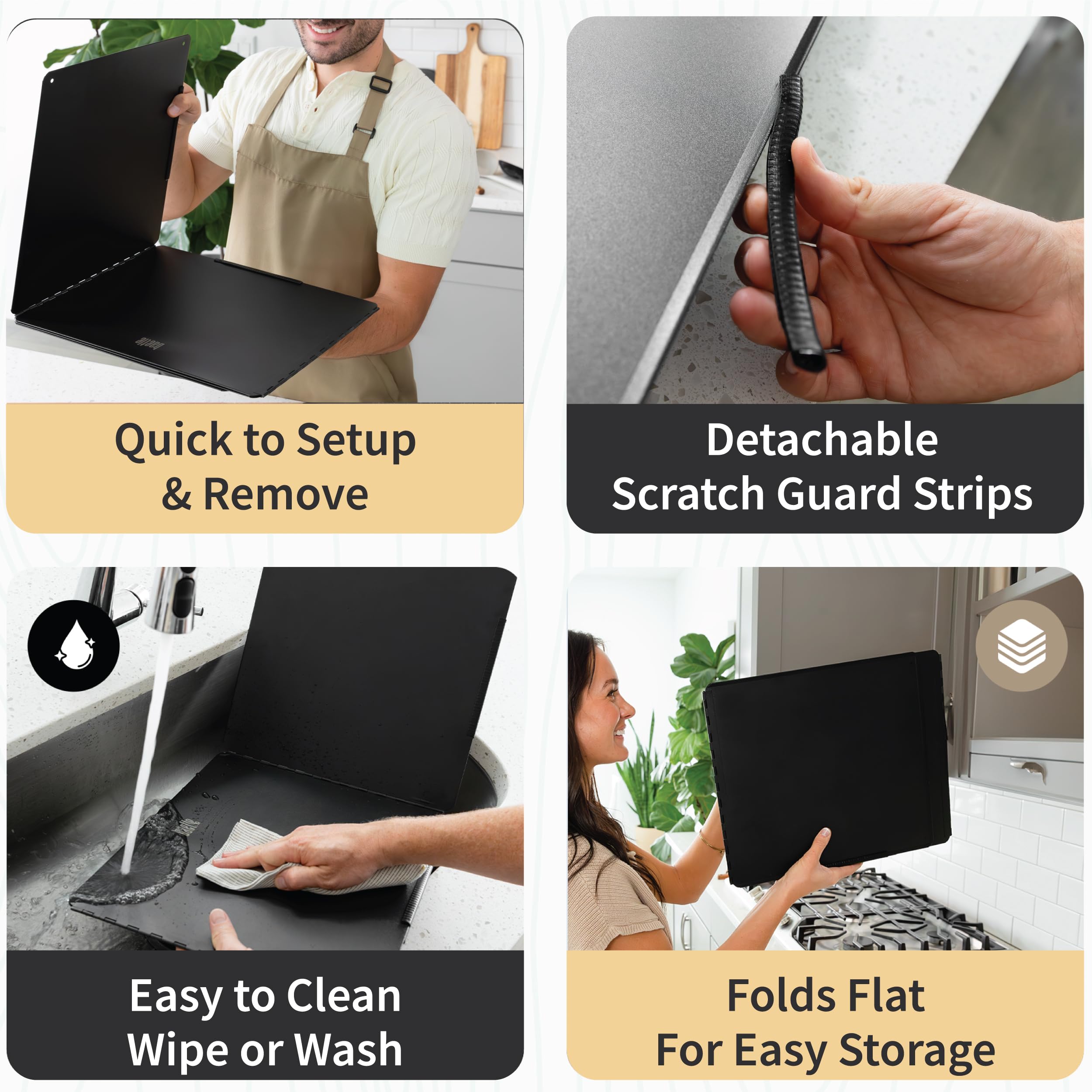 Baetle hemmed edges improve safety and comfort during handling.