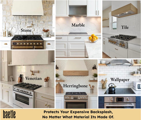 Baetle protective base strips protect countertops from marks.