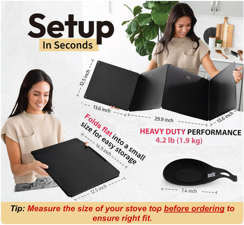 Baetle silicone spoon rest keeps utensils off the counter.