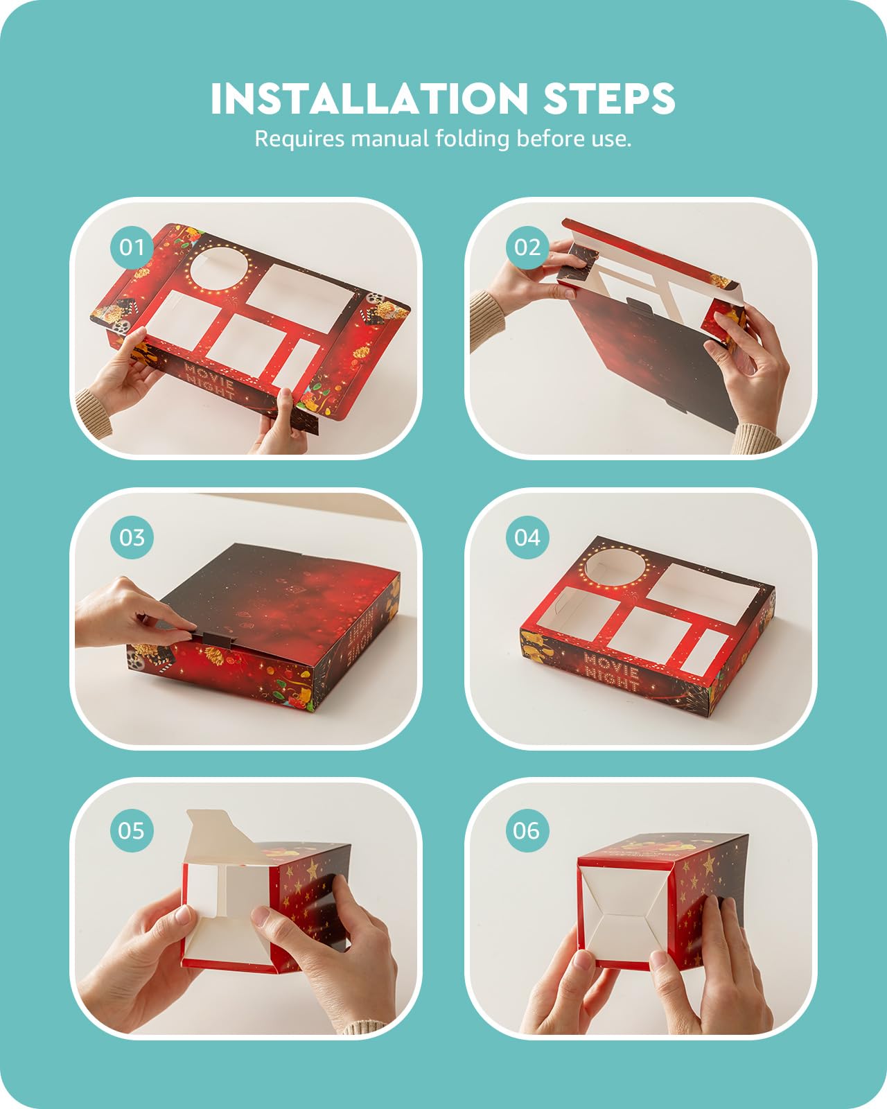 Baffect movie-ticket invitations add a festive touch to your night.