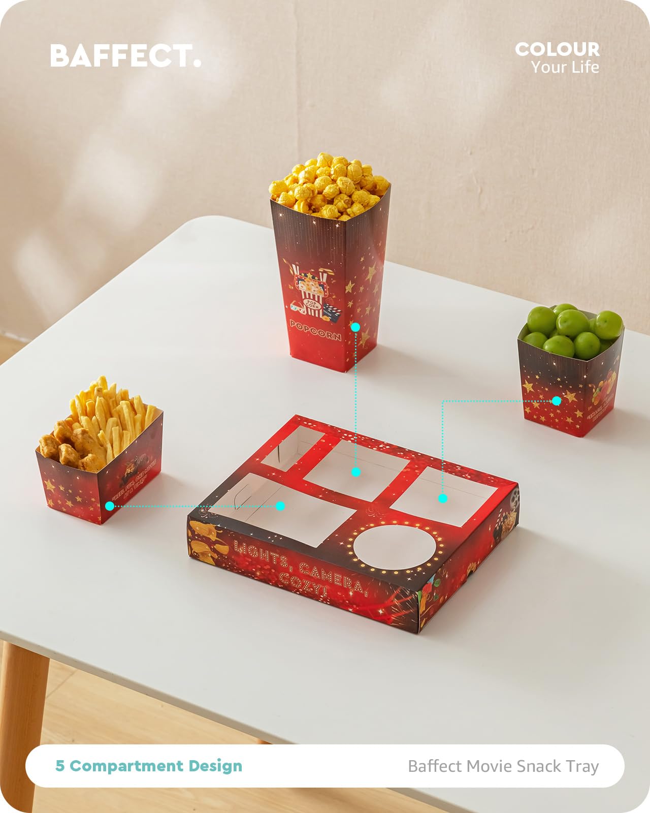 Baffect salad bowls are versatile for fruit, snacks, or sides.