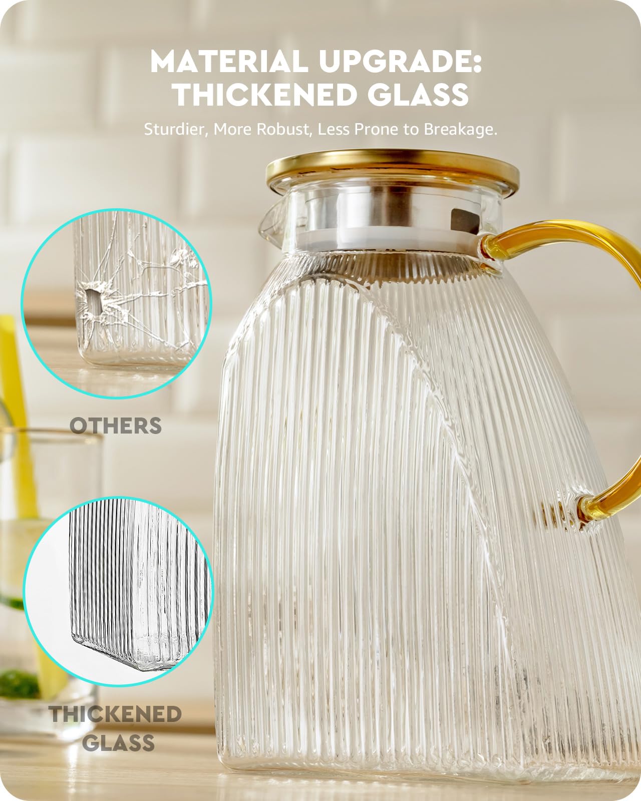 Baffect Water Pitcher leakproof design ensures clean pouring during gatherings.